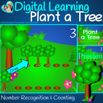 Preview of Digital Plant a Tree Math Forest Counting and Number Recognition