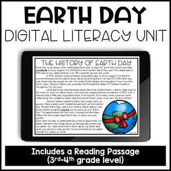 Preview of Digital Earth Day Unit