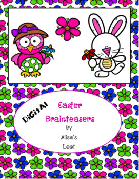 Preview of Digital Easter Brainteasers (Distance Learning) 