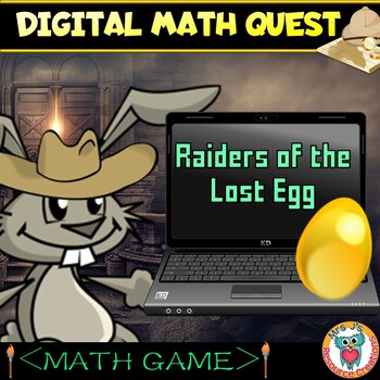 Preview of Digital Easter Math Escape Room Quest Game - Differentiated Math Pack Resource