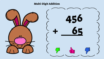 Preview of Digital Easter Multi-Digit Addition