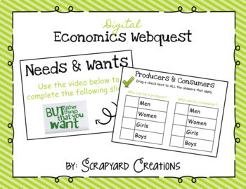 Preview of Digital Economics Webquest (Distance Learning)