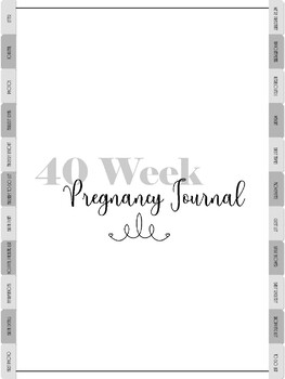 Preview of Digital & Editable 40 week Pregnancy Journal for iPad & tablet