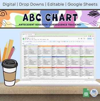 Preview of Digital & Editable ABC Chart Tracking Behaviors | Google Sheets