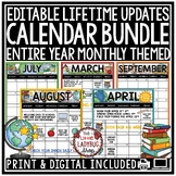 Digital Editable Calendar 2022-2023 Template Back to Schoo