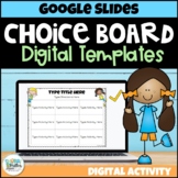 Digital Editable Choice Board Templates FREEBIE using Goog