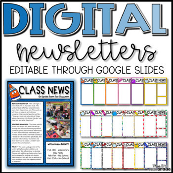 Preview of Digital Editable Classroom Newsletter