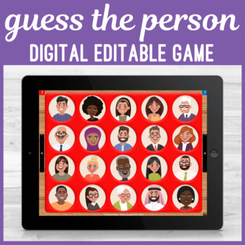 Digital Editable Guess Person No Game for Speech