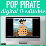 Digital and Editable Pirate Pop Game for No Print Speech T