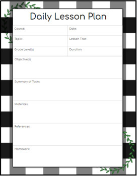 Digital & Editable Teacher Organizer (Buffalo Plaid) | TPT