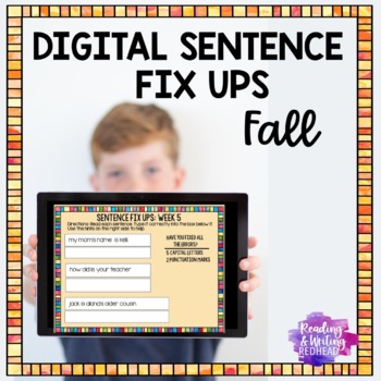 Preview of Digital Editing and Proofreading Sentences & Sentence Proofreading Practice FALL