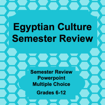 Preview of Semester Test Prep Game: Egyptian Culture Religion, Burial, Rosetta Stone