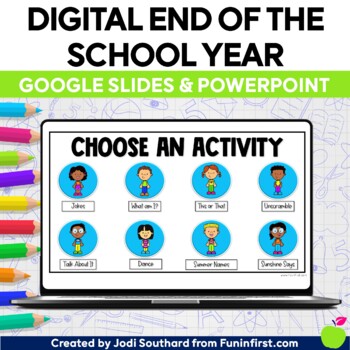 Preview of Digital End of Year Celebration & Activities | End Of Year Party Games K 1st 2nd