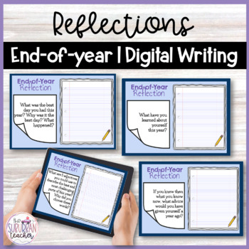 Preview of Digital End of Year Writing Activities Reflections Distance Learning