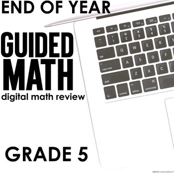Preview of Digital End of Year Math Review Fifth Grade