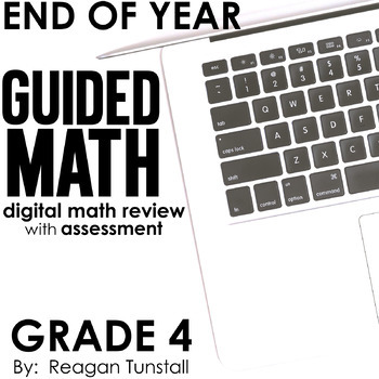 Preview of Digital End of Year Math Review Fourth Grade