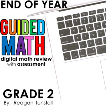 Preview of Digital End of Year Math Review Second Grade