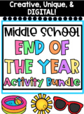 Digital End of the Year Activities for Middle Schoolers
