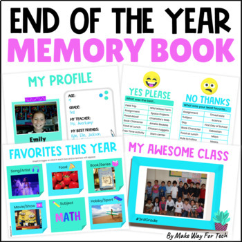 End of Year Activity - Roast Your Teacher - Memory Book Google Slides - No  Prep!