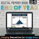 Digital End of the Year Memory Book Activities | Camping Theme