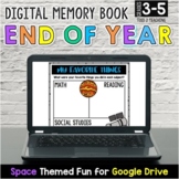 Digital End of the Year Memory Book Activities | Space Theme