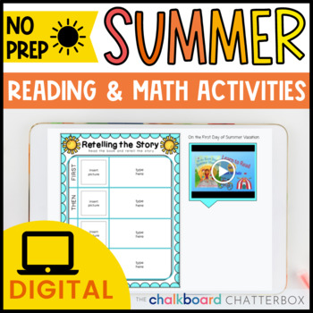 Preview of Digital Summer Read Aloud and Math Activities | Early Finishers