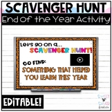 Editable End of the Year Scavenger Hunt