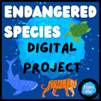 Preview of Digital Endangered Species Project ⭐ Research PPT / Google Slides Presentation