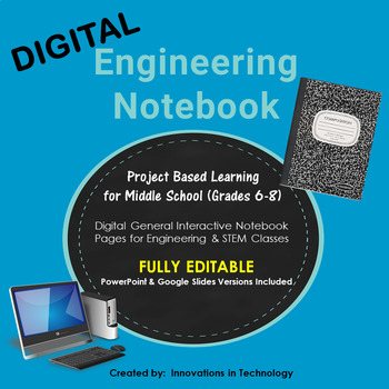 Preview of Digital Engineering Notebook - Fully Editable in PowerPoint & Google Slides