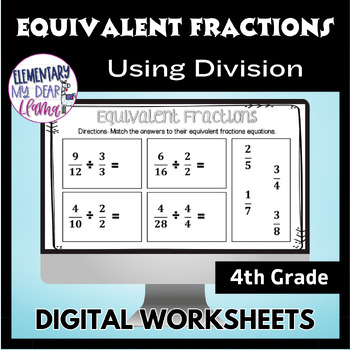 equivalent fractions using division teaching resources tpt