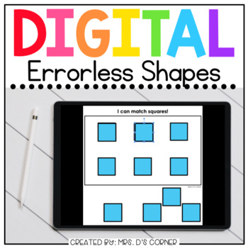 Preview of 2D + 3D Shapes Digital Errorless Learning Activity | Distance Learning