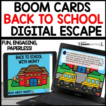 Preview of Digital Escape Activity using Boom Cards | Back to School
