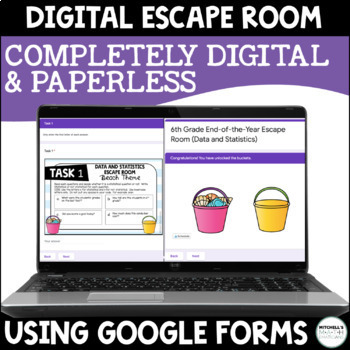 Digital Escape Room 6th Grade Data And Statistics Distance Learning