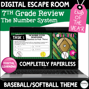 Digital Escape Room 7th Grade The Number System Distance Learning