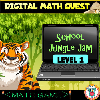 Preview of Digital Escape Room Addition and Subtraction Math Quest Game Level 1 Resource 