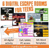 6 Digital Escape Room Adventures for Teens - use your own content