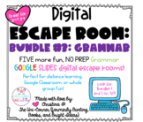 Digital Escape Room BUNDLE #3 GRAMMAR | Distance Learning 
