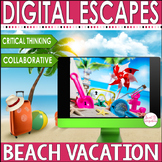 Digital Escape Room - Beach Vacation - End of the Year Act