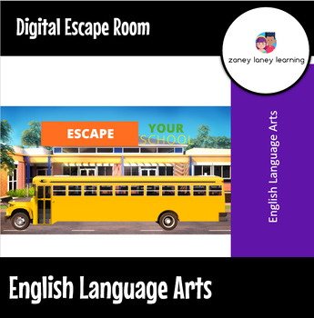 Preview of Digital Escape Room - Comprehensive ELA Review (TEKS, STAAR, CCSS)