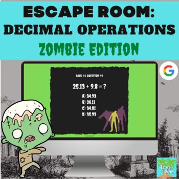 Preview of Digital Escape Room | Decimal Operations - Zombie Edition