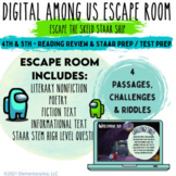 Digital Escape Room: End of Year Reading Review & STAAR/Test Prep Among Us Theme