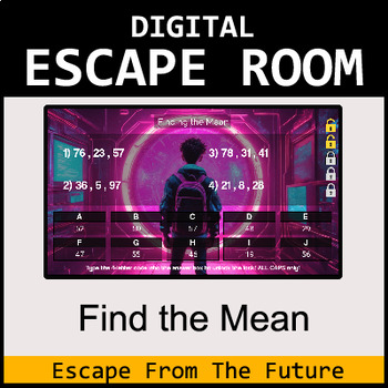 Preview of Digital Escape Room - Find the Mean - Math Game
