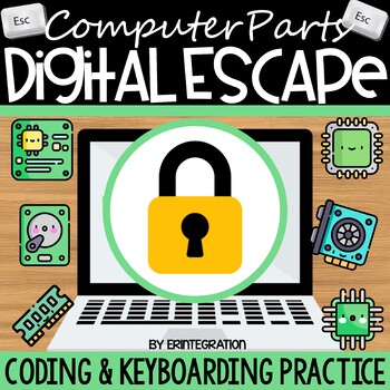 Preview of Digital Escape Room Keyboarding & Coding: Learn the Parts of a Computer