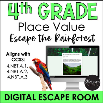Preview of Digital Escape Room Math | 4th Grade Place Value