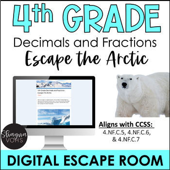 Preview of Digital Escape Room Math | Decimals and Fractions