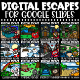 Digital Escape Room Activities Winter Spring Summer Fall Math ELA