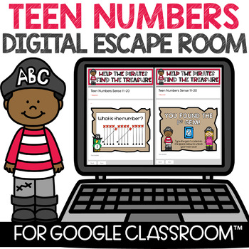 Preview of Digital Teen Number Sense Escape Room for Google Classroom™