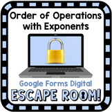 Digital Escape Room - Order of Operations with Exponents -