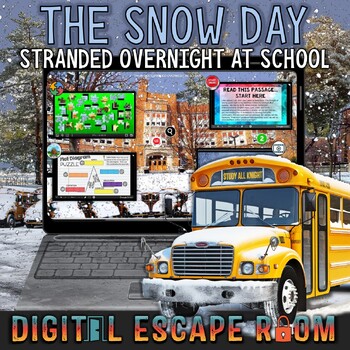 Preview of Snow Day, Figurative Language, Digital Escape Room, Stranded At School