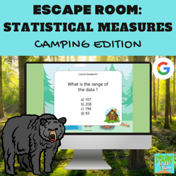 Preview of Digital Escape Room | Statistical Measures - Camping Edition